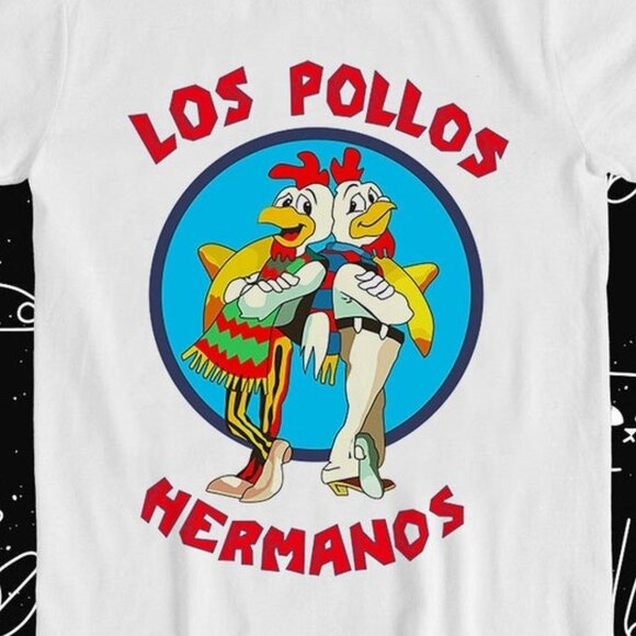 Los Pollos Hermanos Retro TV Show Funny Meme Fan Gift Graphic T Shirt 159 - Picture 2 of 5